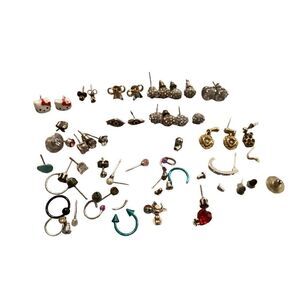 Earring Lot Hello Kitty Eye of Horus Rhinestones Hearts Studs Dangle